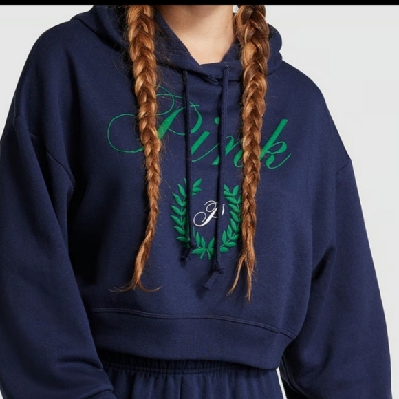 PINK Ivy Fleece Cropped Hoodie - Picture 5 of 5